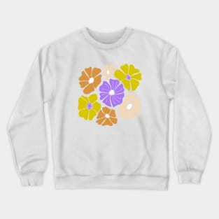 Stretchy Lilac Poppies Crewneck Sweatshirt